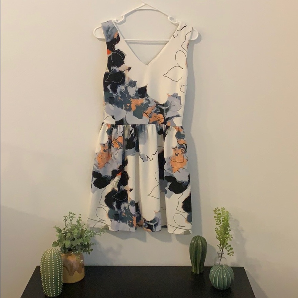 White floral dress